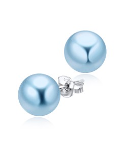 8 mm. Blue Pearl Stud Earring STP-34